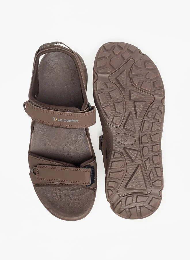 Le Confort Logo Print Floaters with Hook and Loop Closure