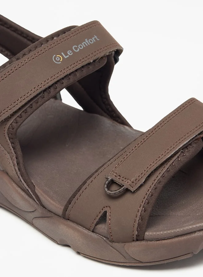 Le Confort Logo Print Floaters with Hook and Loop Closure