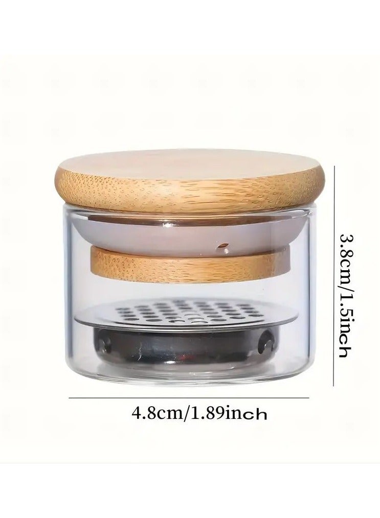 Goolsky Nail Art Thickened Glass Crystal Cup For Brush Cleaning With Stainless Steel Mesh Filter Nail Brush Container Mini Dish Bowl Glassware Tool Manicure Art Equipment  - Image 4