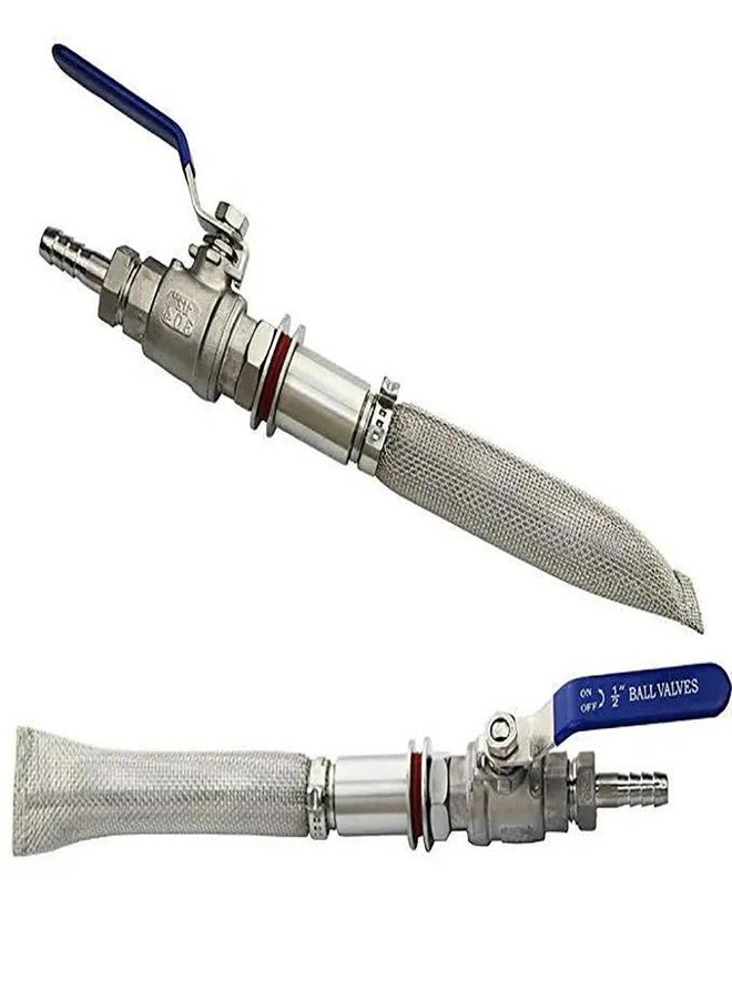 ZCZQC أنبوب ترشيح من الفولاذ المقاوم للصدأ من ZCZQC، قطعتان، 6 بوصات، مزود بخيط 1/2NPT، مناسب لتصفية البيرة وصناعة النبيذ، حيث يقوم بتصفية شوائب الجنجل بعد الغليان. - Image 5