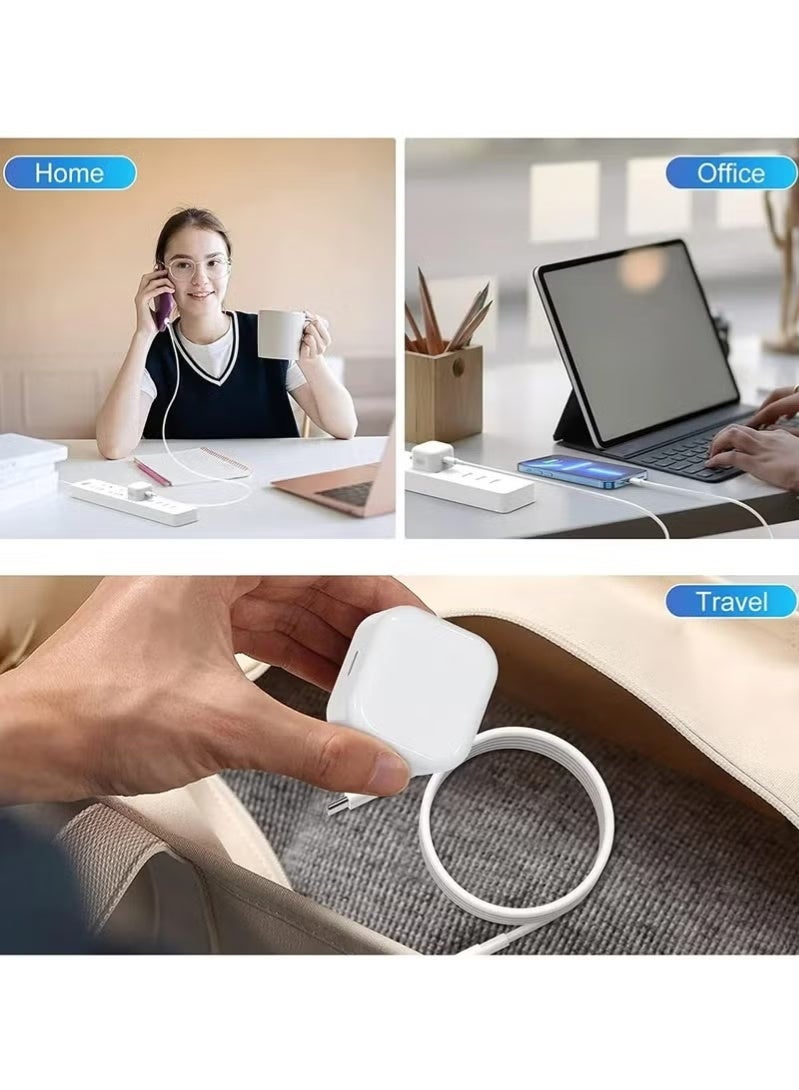 شاحن سريع 20 واط لأجهزة آيفون | شاحن جداري سريع بمنفذ USB-C متوافق مع أجهزة آيفون 15/14/14 برو/14 برو ماكس/13/12/SE 2020/11/XR/XS ماكس/X/آيباد - Image 4