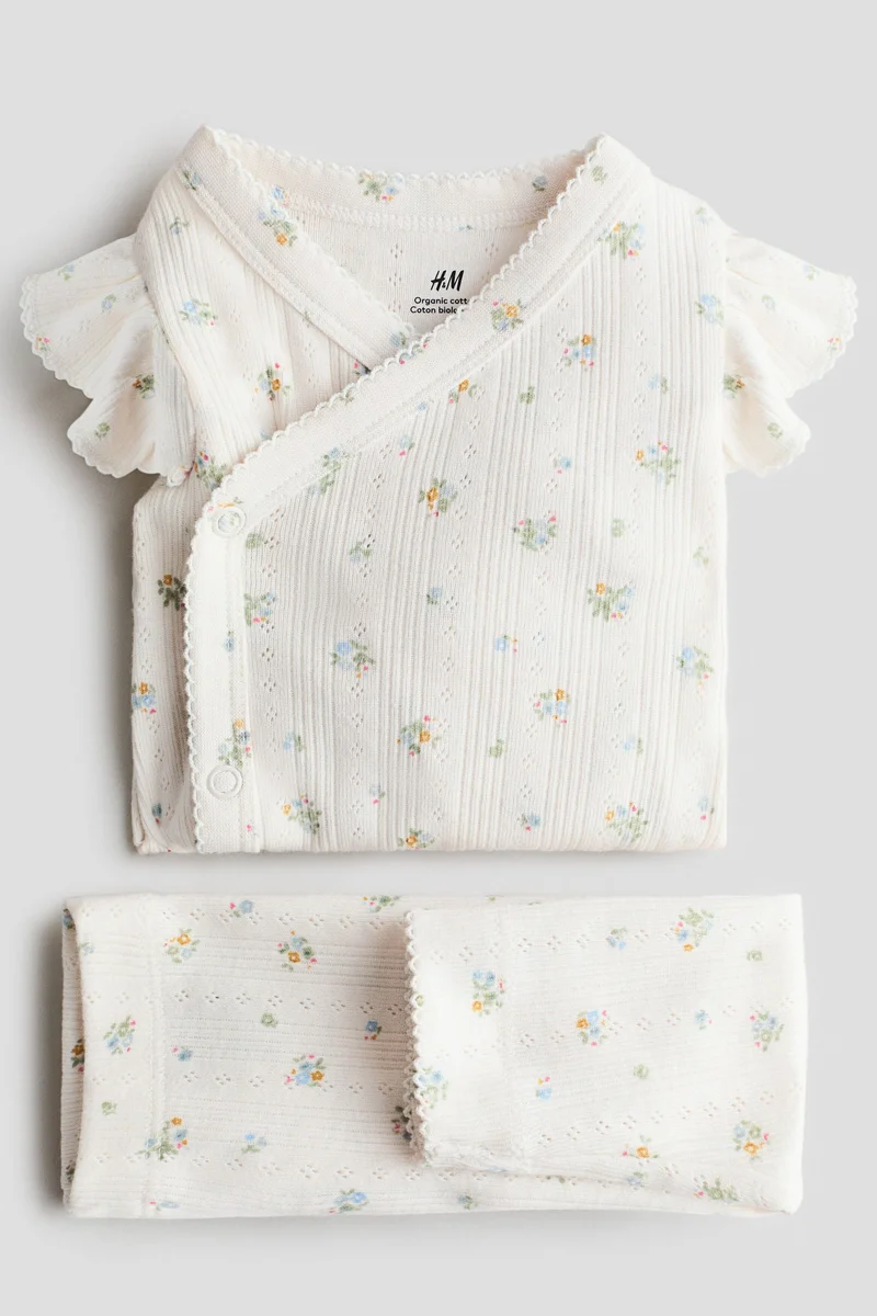 H&M 2-piece cotton pointelle set