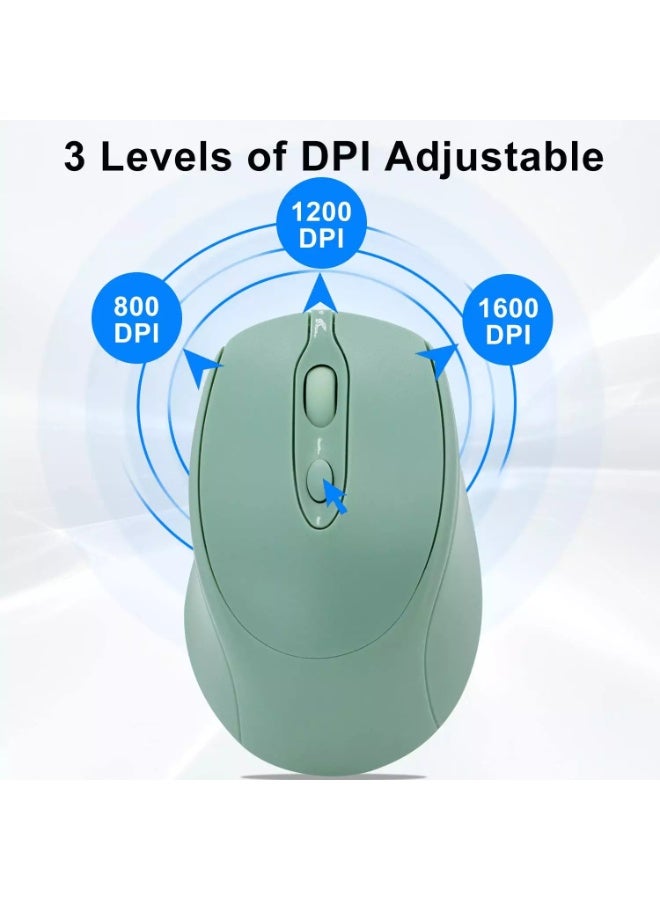 Nengshi M256 Dual Mode Wireless, Bluetooth  Silent Click Mouse - Optical Sensor 1200 DPI Rechargeable USB C - Image 2