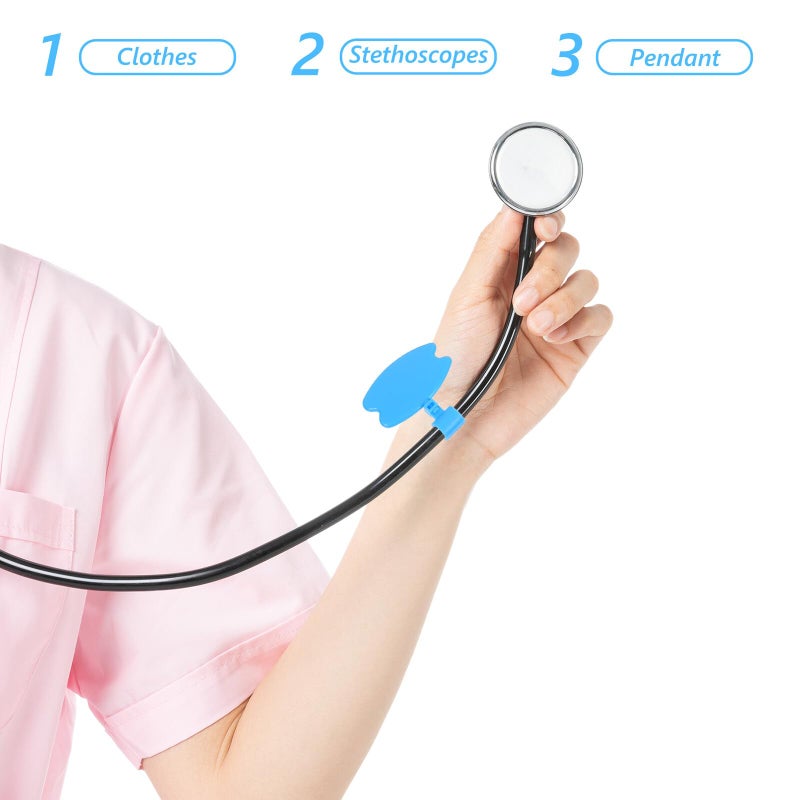 12 قطعة من لوحات تعريف سماعة الطبيب على شكل أعضاء حاملات بلاستيكية للأسماء للطاقم الطبي - Image 5