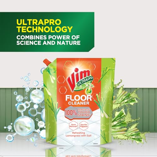 Vim Floor Cleaner: 1.8L |Refreshing Lemongrass with Salt|100% Removal of stains for complete clean floors & long lasting fragrance - Image 3