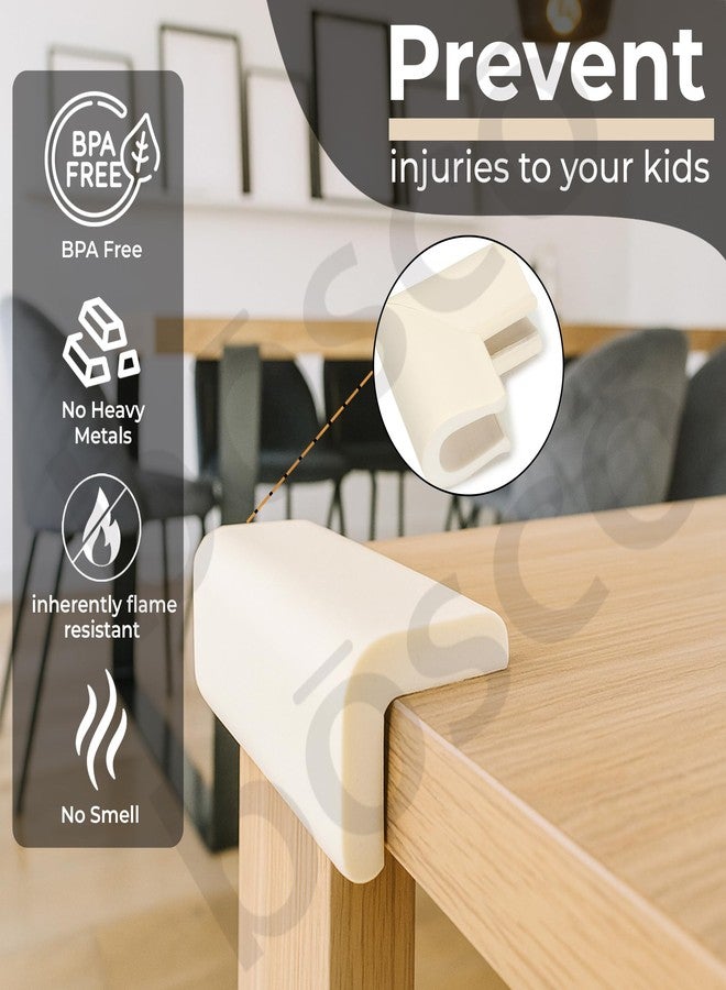 Bosco Baby Corner Guards - Pre-Taped Safety Edge Protectors for Furniture | Childproof Foam Cushions with Strong 3M Adhesive | Soft Baby Proofing for Sharp Corners - Pack of 4 (White) - Image 3