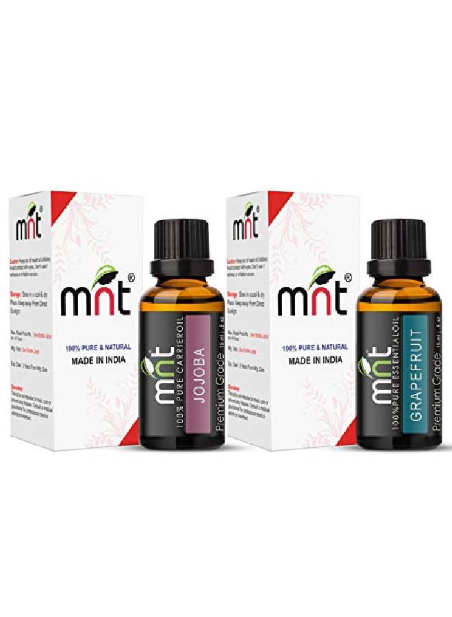 MNT Combo of Jojoba Oil and Grapefruit Oil For Hair Growth Skin care (Each 15ML) 100% Pure l Oil - Image 3