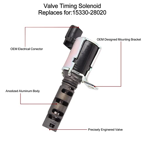 BLPextrm VVT Solenoid Oil Control Compatible with Toyota Camry Corolla Highlander Solara, for RAV4, for for Scion HS250H TC XB 2.4L, Replace 15330-28020 917-020 - Image 5