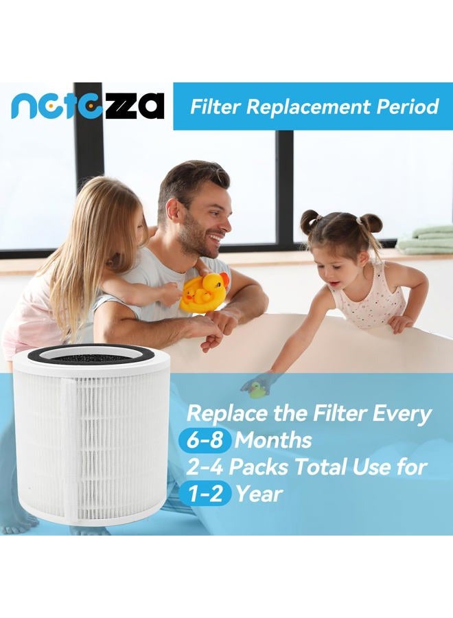 Netezza H7126 Filter Compatible with Govee H7126 Mini Air Purifier,Fit for Govee H7126 Replacement Filter,Replace Part #H7126,4pack - Image 4