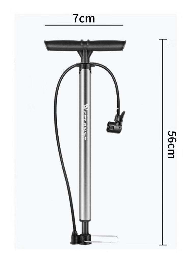 WEST BIKING High-Pressure Air Pump for Bikes/Basketballs/Motorcycles｜56×7×5cm  - Image 3