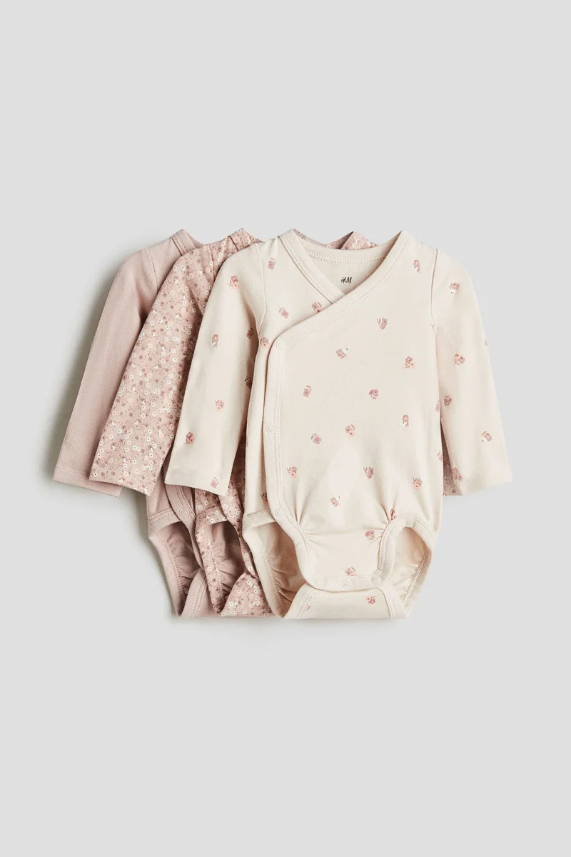 H&M 3-pack wrapover bodysuits
