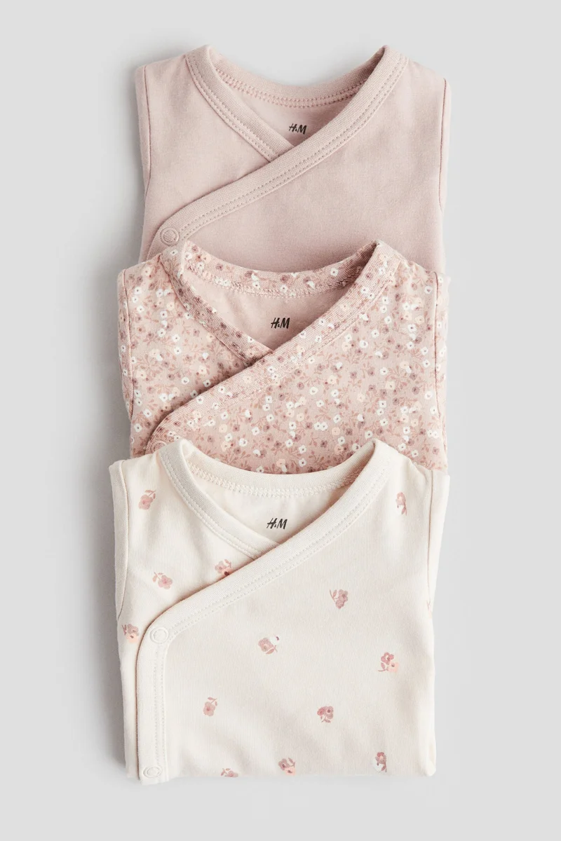 H&M 3-pack wrapover bodysuits