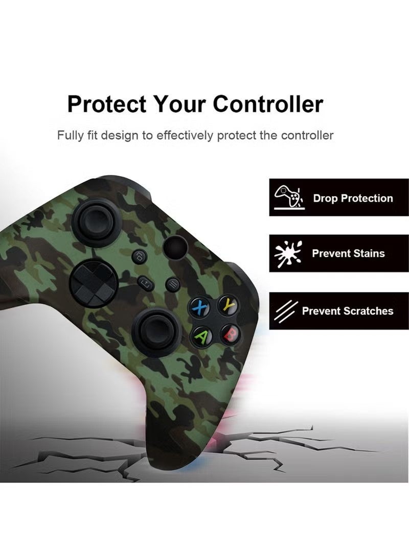 Soft Silicone Protective Case Cover for Xbox Series S/X Controller, Non-Slip No Interference Skin Protector Case Full Protection Cover for Xbox Series S/X Wireless Controller with 2 Thumb Grip Caps - Image 3