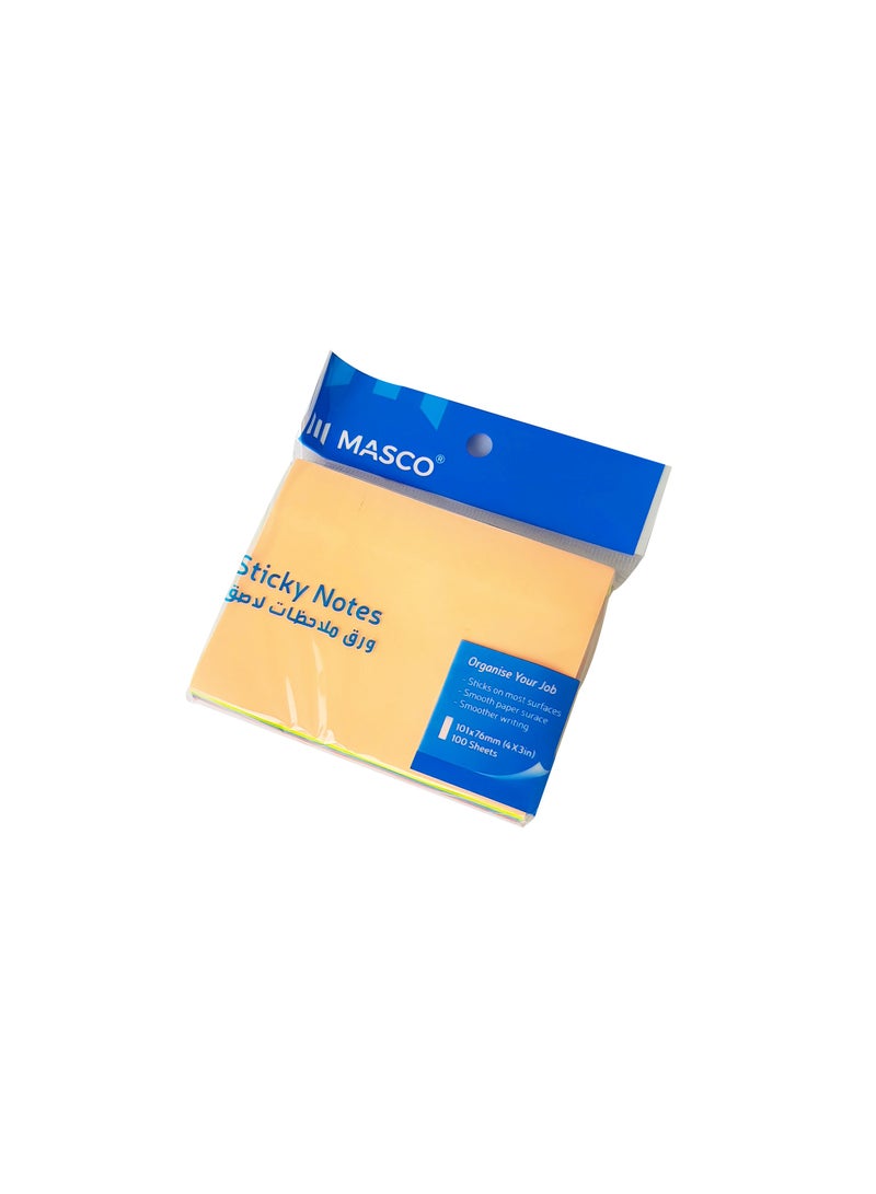 MASCO ملاحظات لاصقة متعددة الألوان، عبوة من 12
