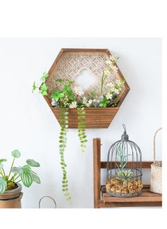 Generic Solid Wood Hanging Basket Balcony Creative Wall Pendant  - Image 2