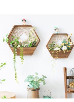 Generic Solid Wood Hanging Basket Balcony Creative Wall Pendant  - Image 5