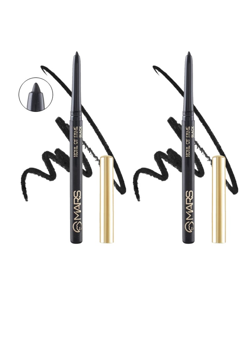مارس كحل أوف فيم قلم كاجال مطفي يدوم طويلاً ومقاوم للتلطخ، عبوة من قطعتين أسود غامق 0.7 جم - Image 1