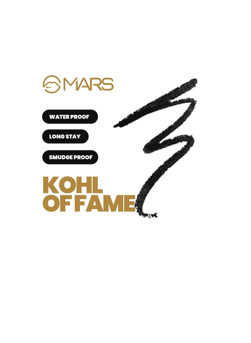 مارس كحل أوف فيم قلم كاجال مطفي يدوم طويلاً ومقاوم للتلطخ، عبوة من قطعتين أسود غامق 0.7 جم - Image 5