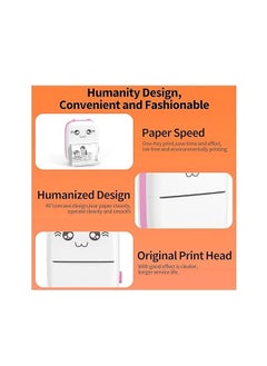 Spaceshoop Portable Mini Printer, Mini Pocket Printer, Thermal Photo Printer for Scrapbooking Text Memo Notes Office Receipts Printing Inkless Blue  - Image 5