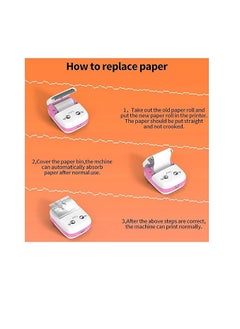 Spaceshoop Portable Mini Printer, Mini Pocket Printer, Thermal Photo Printer for Scrapbooking Text Memo Notes Office Receipts Printing Inkless Blue  - Image 4