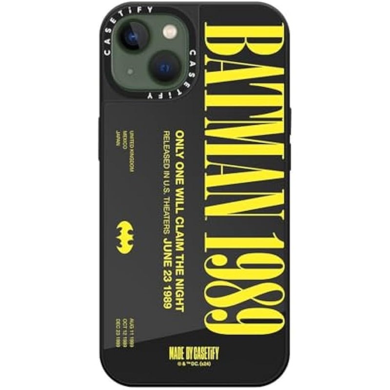 Casetify Mirror iPhone 13 Case 【Batman Co-lab / 4.9ft Drop Protection/Compatible with Magsafe】 - Batman 1989 - Silver on Silver - Image 3