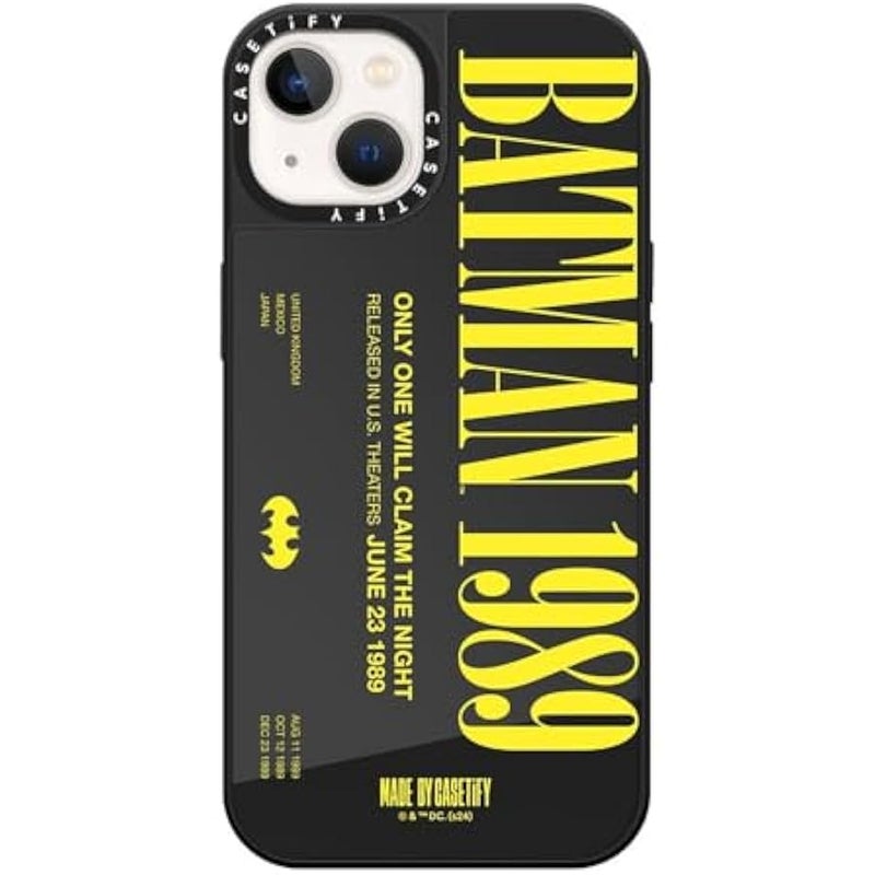 Casetify Mirror iPhone 13 Case 【Batman Co-lab / 4.9ft Drop Protection/Compatible with Magsafe】 - Batman 1989 - Silver on Silver - Image 2