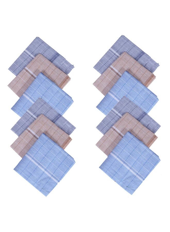 Kuber Industries Cotton 12 Piece Men's Handkerchief Set - Multicolour, Standard - Image 1