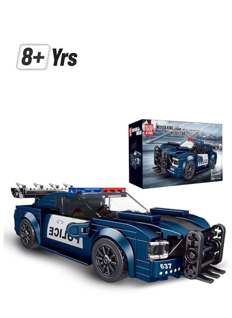 mould king 27002 Mini Barricade Police car Educational Building Kits, MOC Building Blocks Set to Build(356 Pieces, Static Version with Display Box), Gift for Boys/Girls Collections Enthusiasts  - Image 1