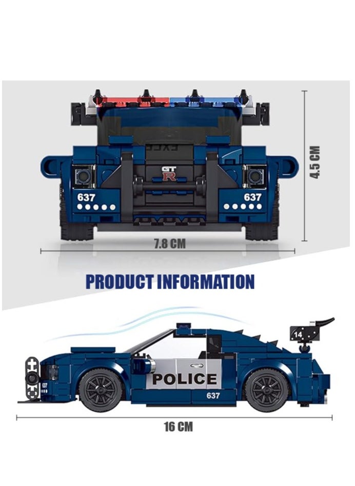 mould king 27002 Mini Barricade Police car Educational Building Kits, MOC Building Blocks Set to Build(356 Pieces, Static Version with Display Box), Gift for Boys/Girls Collections Enthusiasts  - Image 3