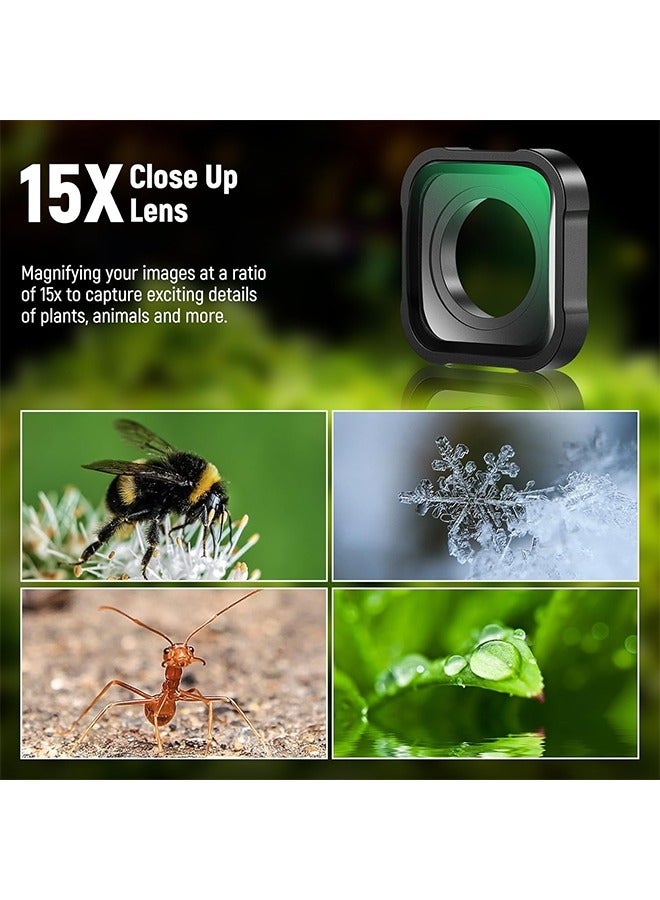 NEEWER 15X Magnification Lens 7-10cm Focal Distance for Macro Photography Close Up, Compatible with GoPro Hero 13 12 11 10 9 Action Camera, Not Waterproof, LS-31 - Image 4