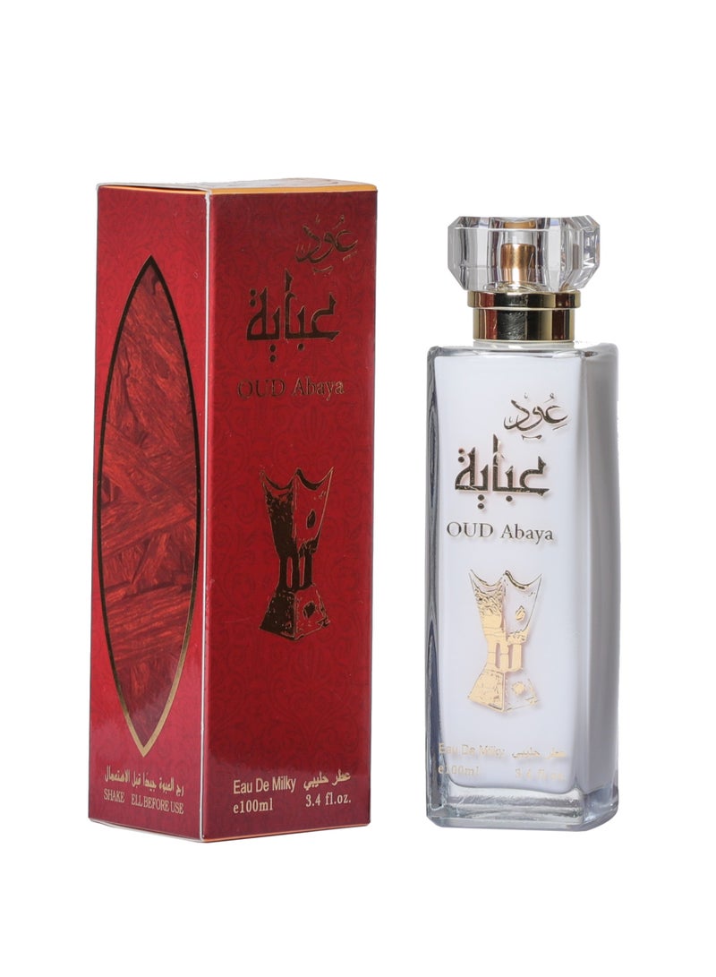 Oud Abaya Non-Alcoholic Perfume 100ml - Luxurious Amber, Fruity, Rose, Musk & Vanilla Fragrance for Men and Women - Elegant Scent for All Occasions