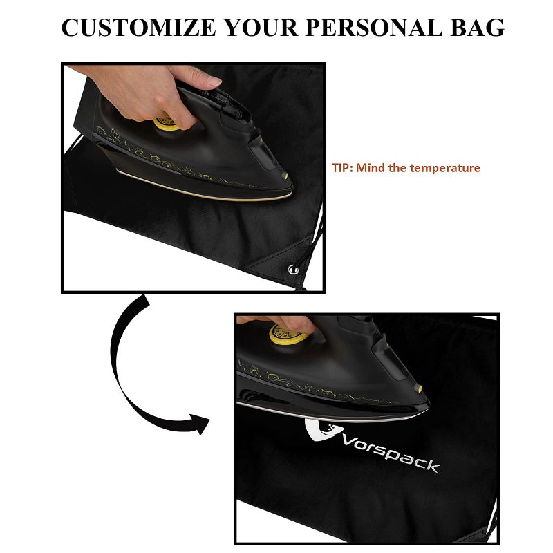 Vorspack Drawstring Backpacks Bulk 20 Pieces String Bags Customized Bags for Party Gym Sport Trip - Black - Image 5