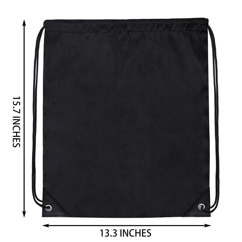 Vorspack Drawstring Backpacks Bulk 20 Pieces String Bags Customized Bags for Party Gym Sport Trip - Black - Image 2