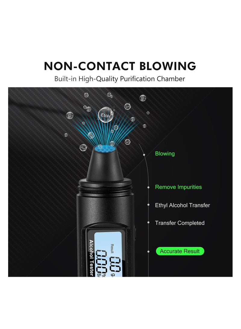 SOLARAE Portable Breathalyzer, Alcohol Tester Digital Led Display Quick Response, Non-Contact & High-Precision Alcohol Tester, Professional Detection Breath Analyzer Detector for Family, Personal, Driver - Image 5