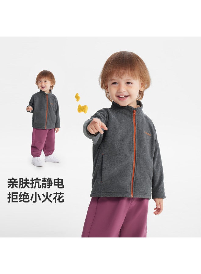 Anti-static Polar Fleece] Baby Polar Fleece Jacket, Boys' Fleece-lined Warm Autumn And Winter Children's Tops For Girls - Image 3