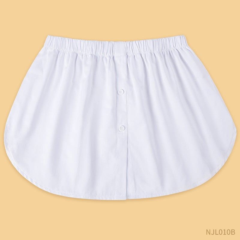 Winter Layered Sweatshirt Skirt Extender White split button