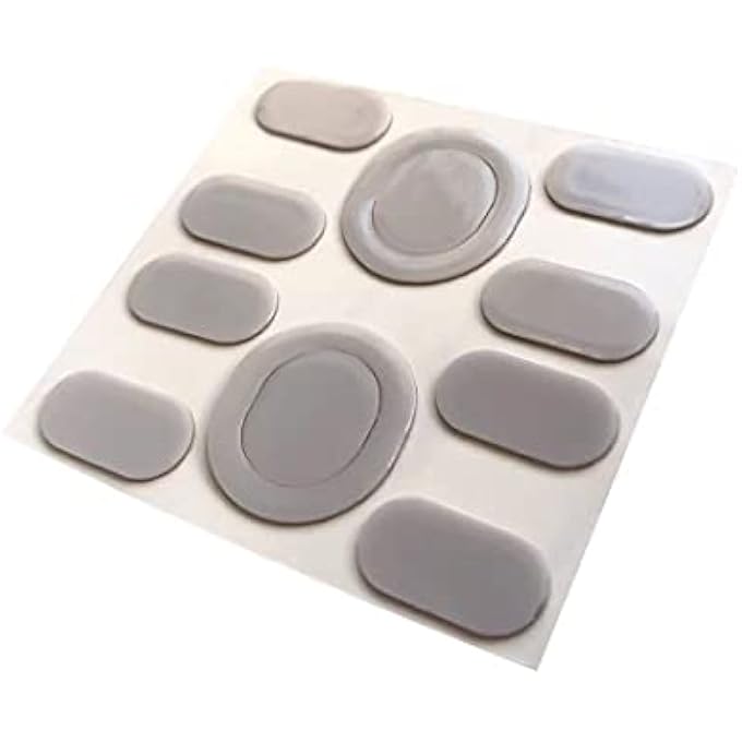 rayihni MOUSE SKATES PADS FOR LOGITECH G203 LIGHTSYNC WIRED GAMING MOUSE / G102 / G PRO (PACK OF 2, GREY)