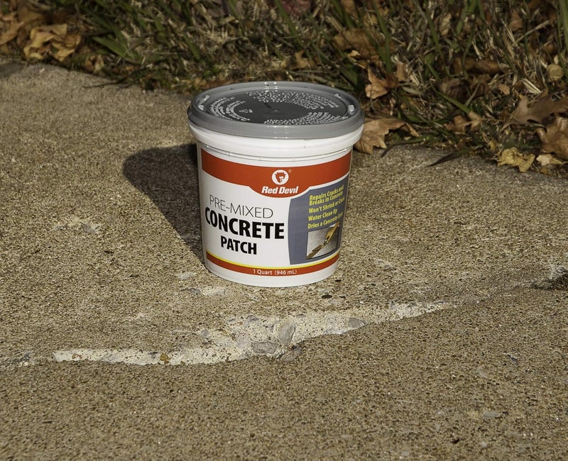 Red Devil 0644 Concrete Repair Patch, Cement Crack Fillter, Pre-Mixed, 1 Quart, Pack of 1, Gray, Made in USA - Image 3