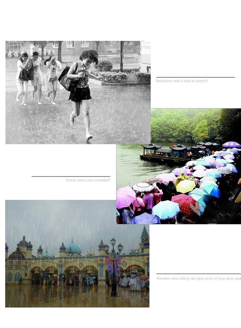 Adult Raincoat, Rain Poncho Portable EVA with Hood Reusable Coats Emergency Camping Survival Kits, Waterproof with Hoods and Sleeves Lightweight  Jacket for Women Men - Image 5