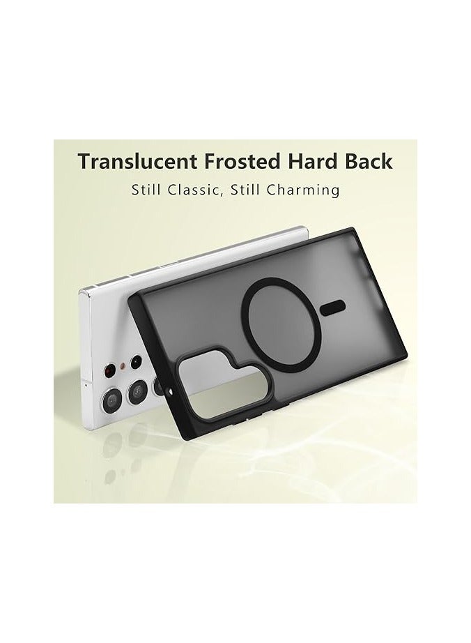 for Samsung Galaxy S25 Ultra Case Strong Magnetic Case [Compatible with Magsafe] Slim Shockproof Protective Phone Cover for S25 Ultra Phone Case with Translucent Hard Back,Black - Image 2