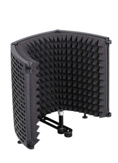 Mike Music Microphone Isolation Shield for Condenser Microphone Recording Equipment Podcasts Vocals Broadcasting 3 Panels  - Image 1