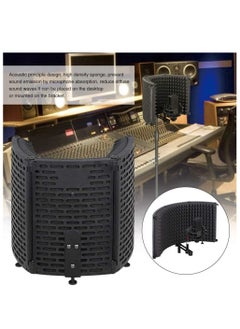 Mike Music Microphone Isolation Shield for Condenser Microphone Recording Equipment Podcasts Vocals Broadcasting 3 Panels  - Image 5