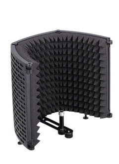 Mike Music Microphone Isolation Shield for Condenser Microphone Recording Equipment Podcasts Vocals Broadcasting 3 Panels  - Image 1
