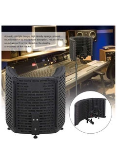 Mike Music Microphone Isolation Shield for Condenser Microphone Recording Equipment Podcasts Vocals Broadcasting 3 Panels  - Image 5