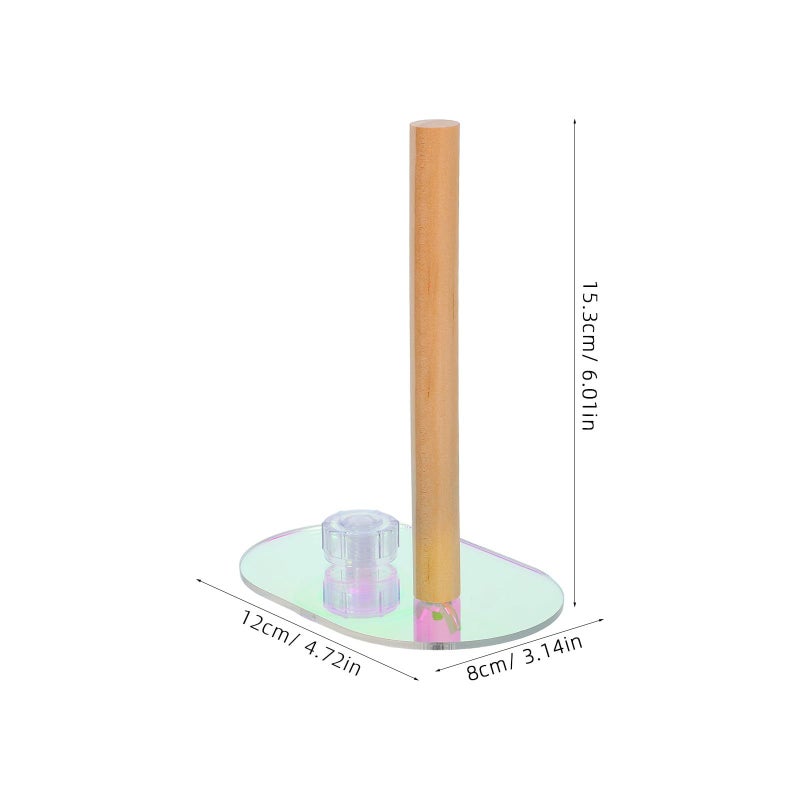Natural Wood Bird Perch Stand with Suction Cup for Parrots Cockatiels Parakeets - Image 3