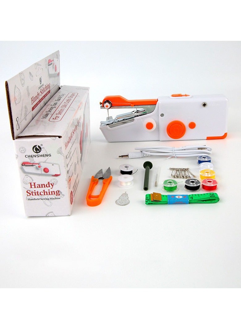 Mini Sewing Machine,Handheld Sewing Machine,Easy to Use and Fast Stitch Suitable for Clothes,Fabrics, DIY Home Travel - Image 1