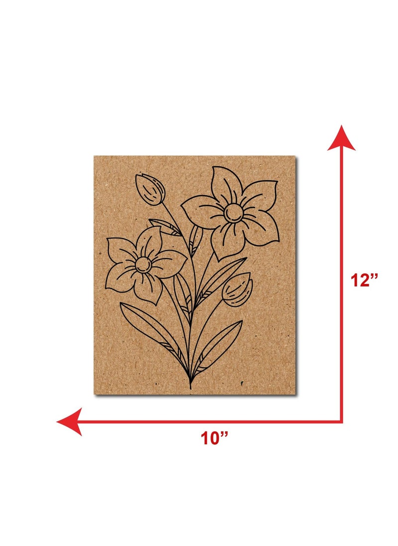 Swister Decor Flower PreMarked DIY MDF Base  - Image 2