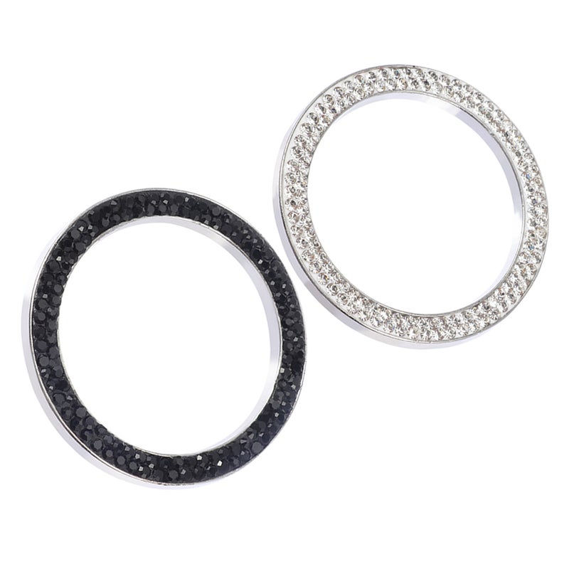 2pcs Push To Start Button Cover Rhinestone Start Stop Decoration Ignition Button Cover - Image 5