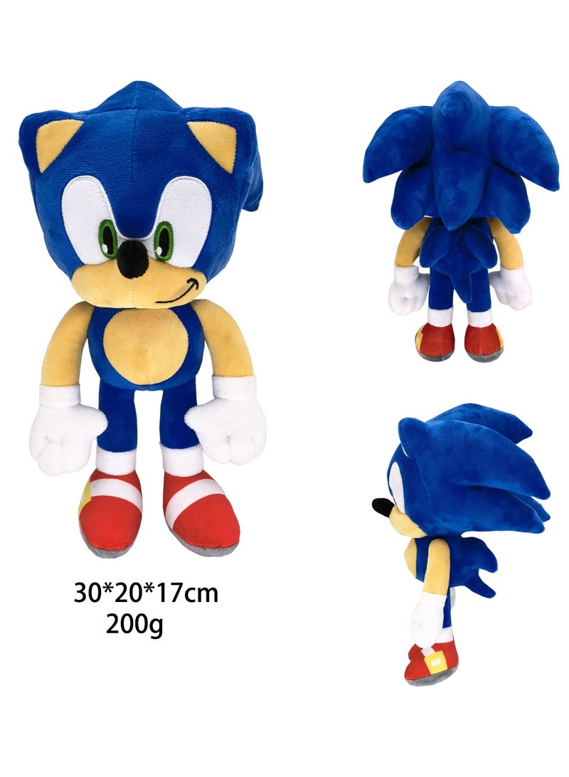 4 Pcs Sonic The Hedgehog Plush Toy Classic Sonic Figure Doll Plush Stuffed Animals Toys Gift for Boys Girls Movie Fans Blue - Image 2