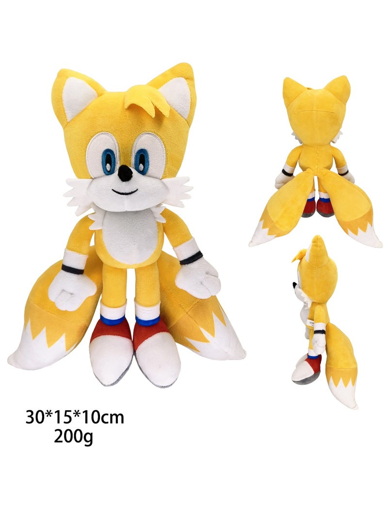 4 Pcs Sonic The Hedgehog Plush Toy Classic Sonic Figure Doll Plush Stuffed Animals Toys Gift for Boys Girls Movie Fans Blue - Image 5